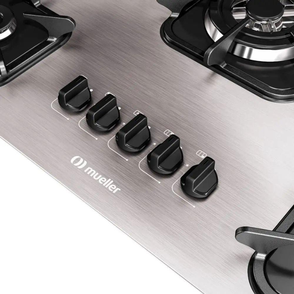 Cooktop 5 Bocas Com Queimador Tripla Chama Branco Mueller Bivolt - 4