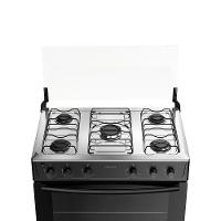Fogão 5 Bocas Atlas Milão Plus Preto Com Mesa De Inox A Gás Bivolt - 3