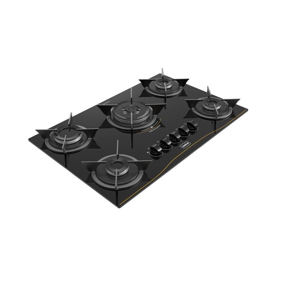 Cooktop 5 Bocas A Gás Tripla Chama Realce Bivolt CR226 Preto Bivolt - 1