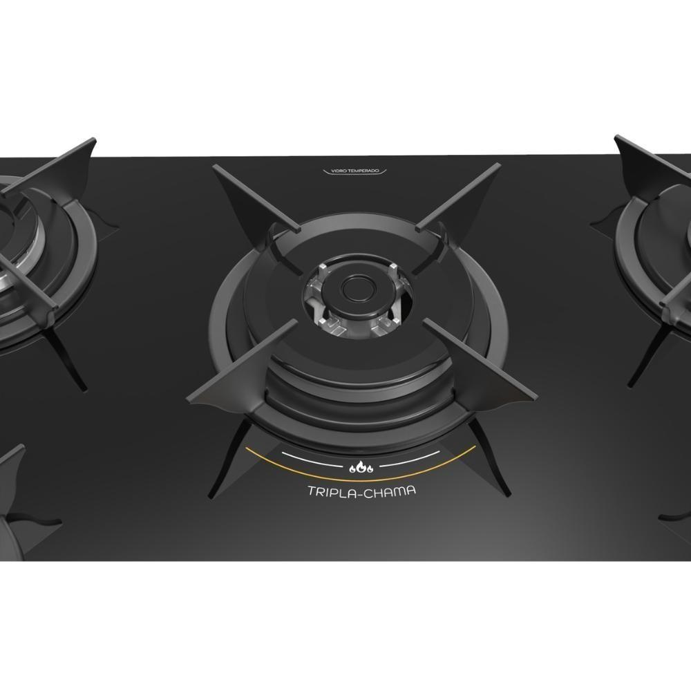 Cooktop 5 Bocas A Gás Tripla Chama Realce Bivolt CR226 Preto Bivolt - 3