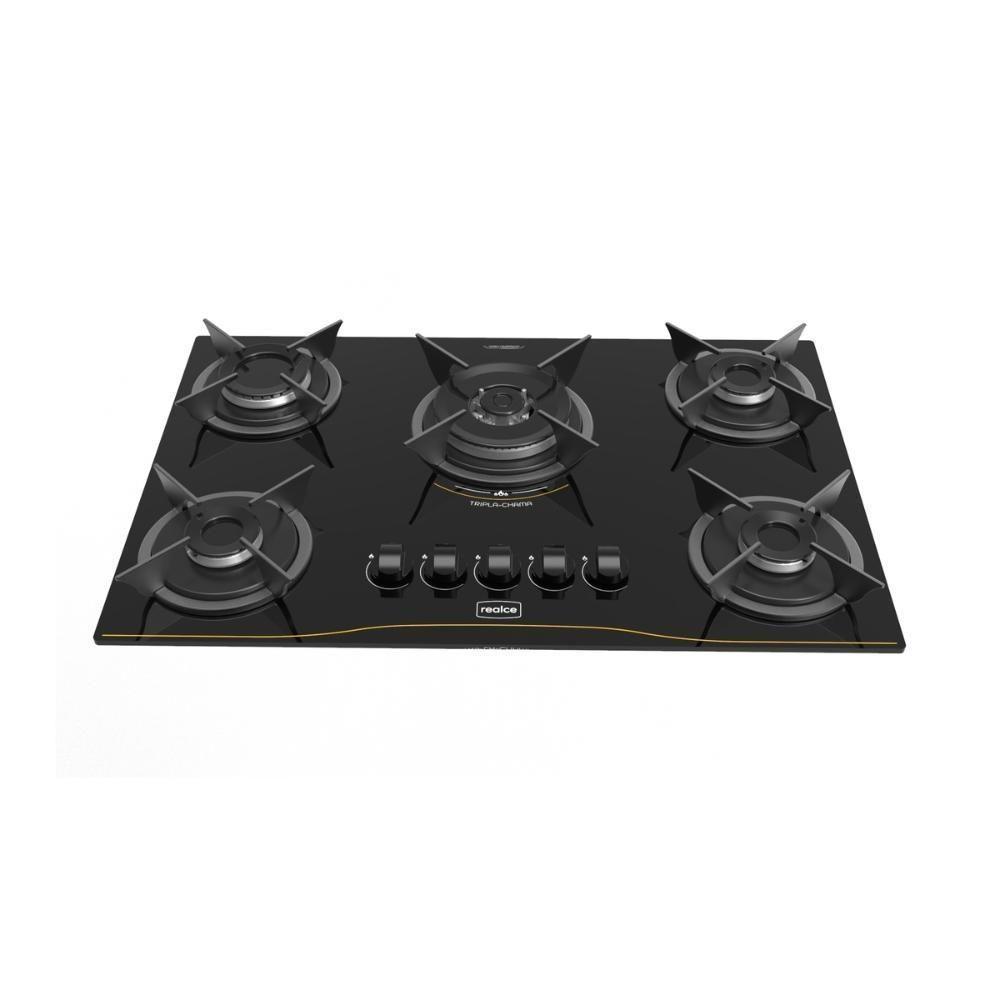 Cooktop 5 Bocas A Gás Tripla Chama Realce Bivolt CR226 Preto Bivolt - 4
