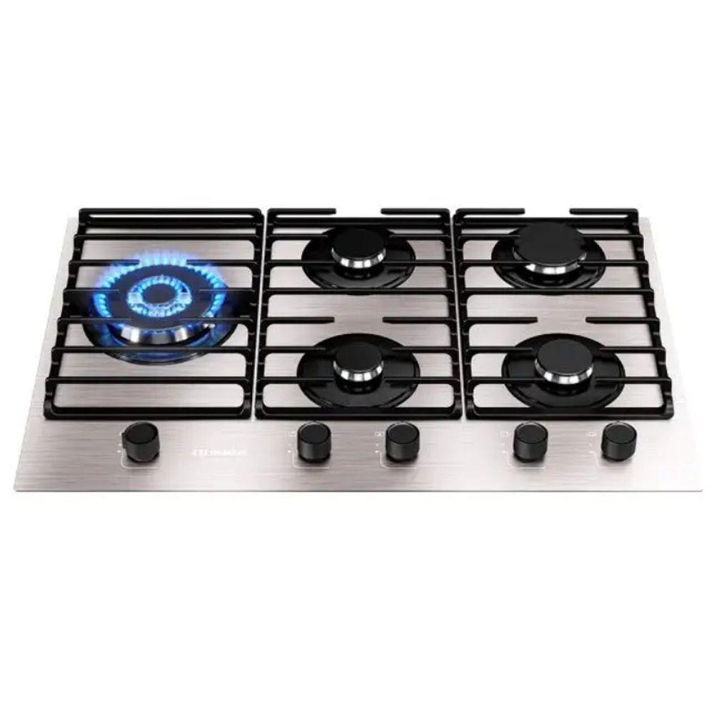 Cooktop 05 Bocas A Gás Tripla Chama MCG5BL Prata Mueller Bivolt - 1