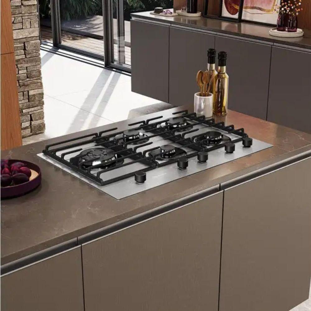 Cooktop 05 Bocas A Gás Tripla Chama MCG5BL Prata Mueller Bivolt - 2