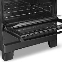 Fogão A Gás Esmaltec Mesa Inox E Forno 84L Limpa Fácil Ideal Super Preto 5 Bocas Bivolt - 6