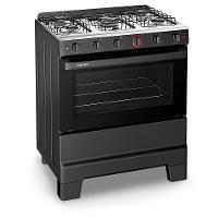 Fogão A Gás Esmaltec Mesa Inox E Forno 84L Limpa Fácil Ideal Super Preto 5 Bocas Bivolt - 7
