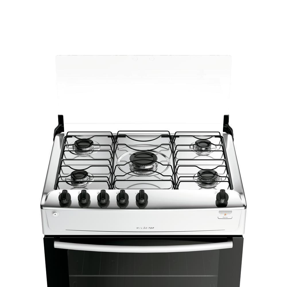 Fogão 5 Bocas Atlas Milão Top A Gás Branco Bivolt Bivolt - 2