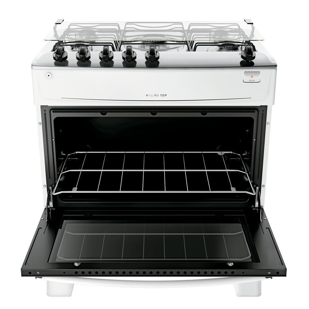 Fogão 5 Bocas Atlas Milão Top A Gás Branco Bivolt Bivolt - 4