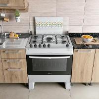 Fogão 5 Bocas Atlas Milão Top A Gás Branco Bivolt Bivolt - 8