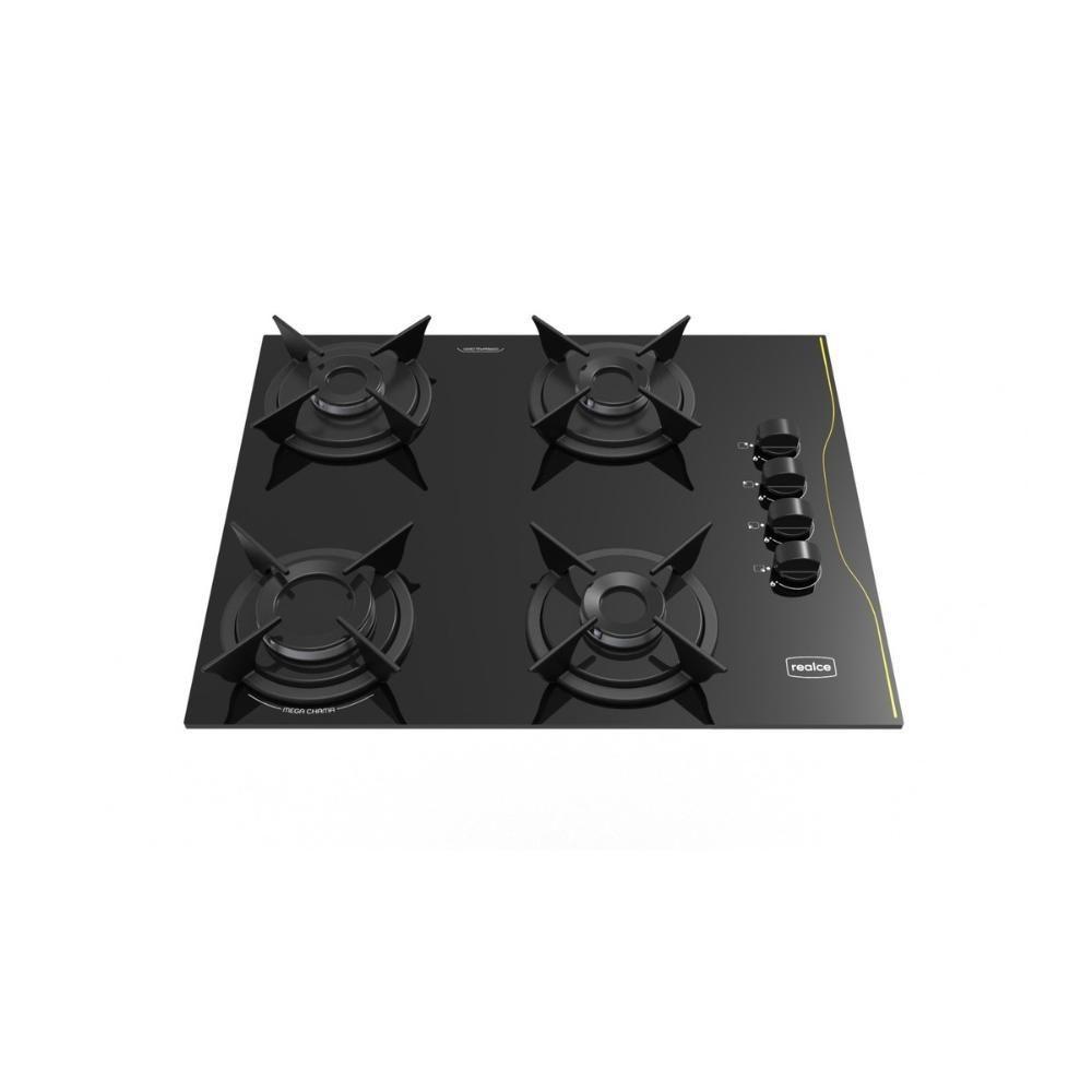 Cooktop 4 Bocas A Gás Realce Bivolt CR224 Preto Bivolt - 4