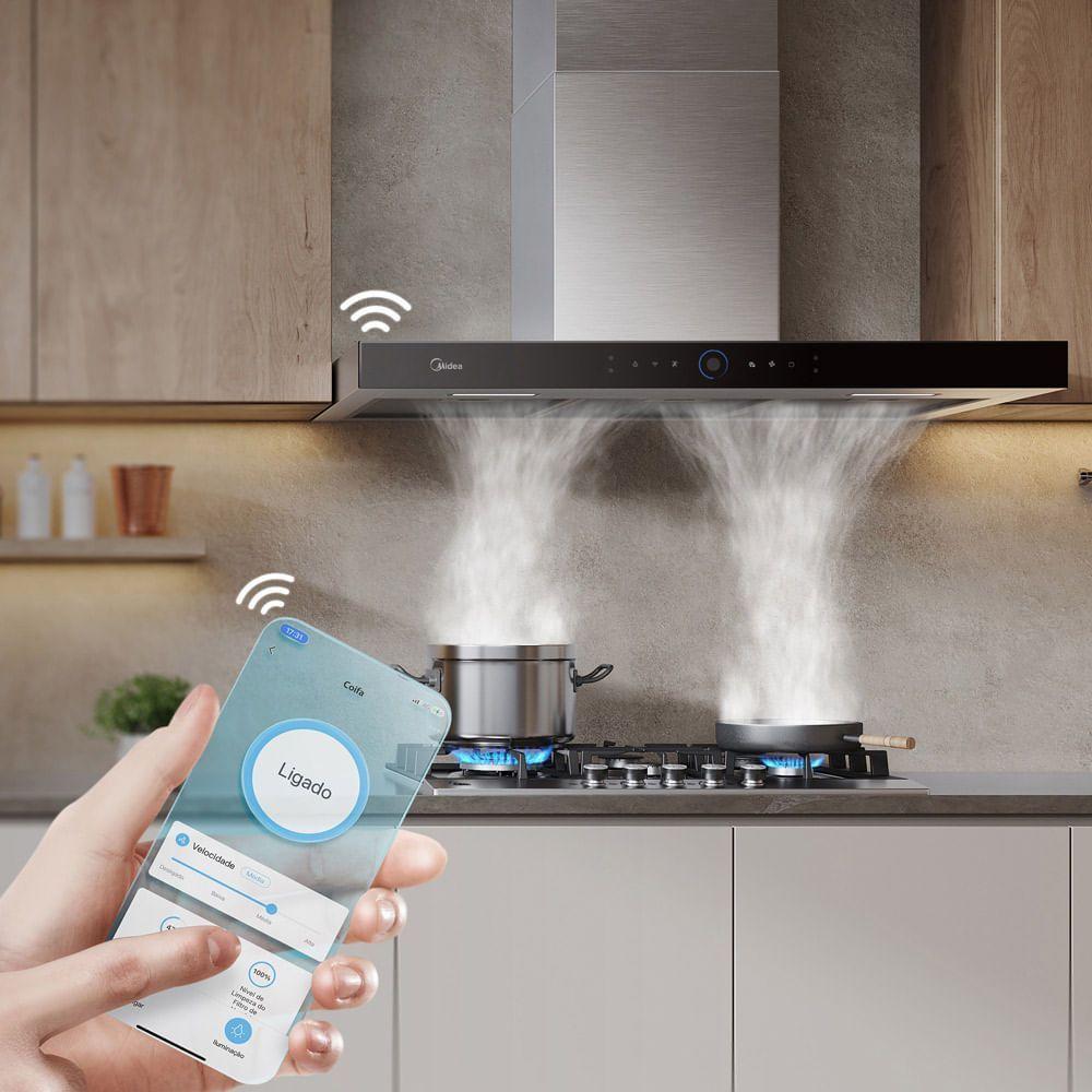 Coifa de Parede Midea Smart Pro Touch 60cm 220V MH60M77ET22MW2 - 7