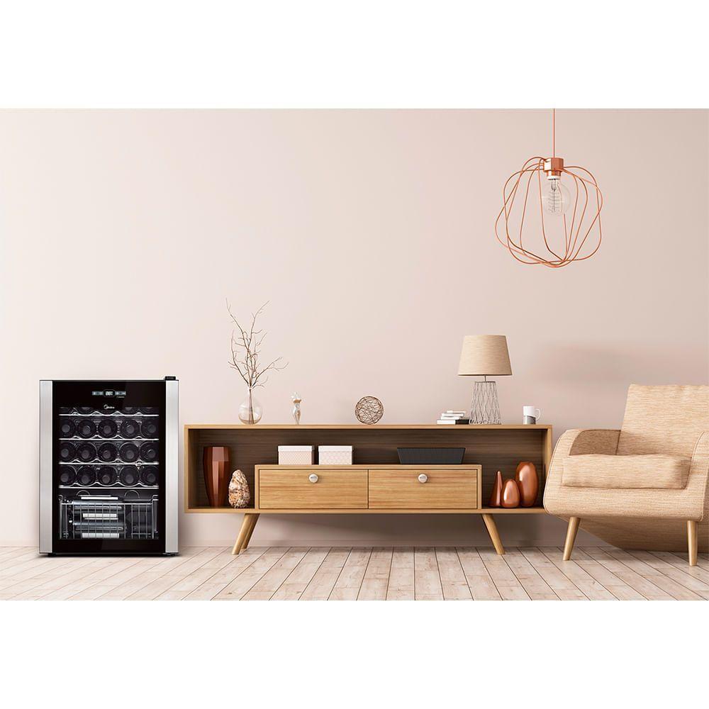 Adega Climatizada De Vinhos 24 Garrafas Midea Wbb241 - 127v - 2