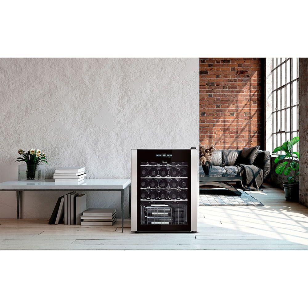 Adega Climatizada De Vinhos 24 Garrafas Midea Wbb241 - 127v - 5