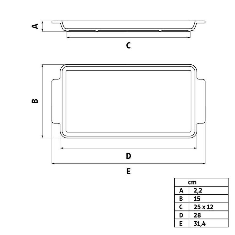 Travessa Retangular Tramontina Maria Augusta 28x15cm Em Porcelana - 2