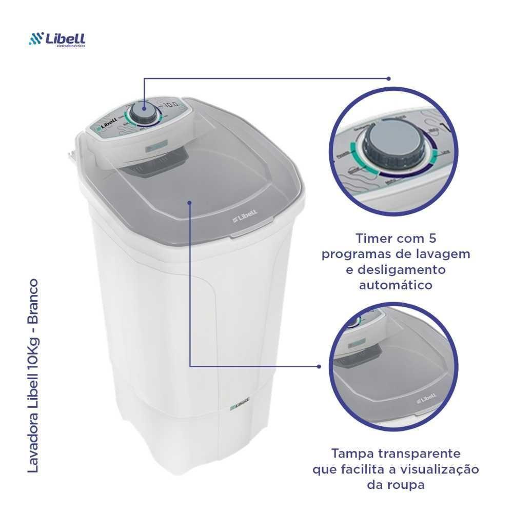 Máquina De Lavar Roupas 10 Kg Semi Automática 220V Libell - 7