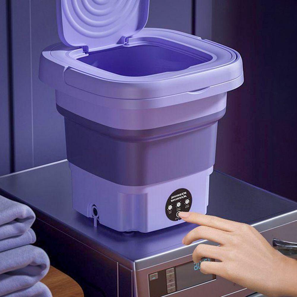 Mini Maquina De Lavar Roupas Dobrável Portátil 6,5 Litros Verde - 3