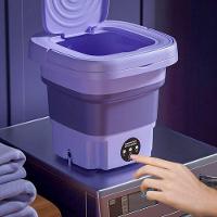 Mini Maquina De Lavar Roupas Dobrável Portátil 6,5 Litros Verde - 3