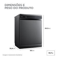 Lava Louças 14 Serviços Black Inox Smarthome Midea MDWEF1433GBS1 110V - 8