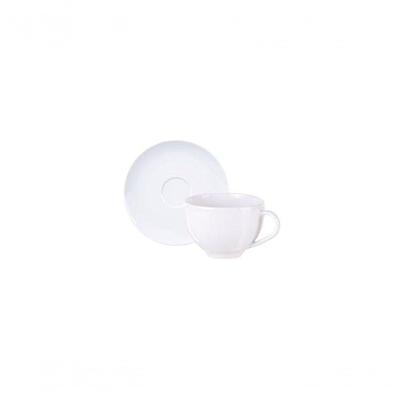 Conjunto Xícara E Pires De Chá Tramontina Maria Augusta 2 Peças Em Porcelana 250ml