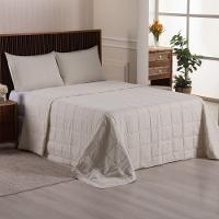 Kit Cobre Leito Colcha Speciale King Matelado Toque Acetinado 400 Fios 3 Peças Palha - 100% Poliéster