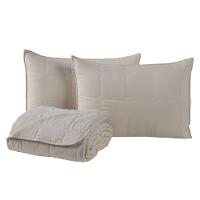 Kit Cobre Leito Colcha Speciale Queen Matelado Toque Acetinado 400 Fios 3 Peças Palha - 100% Poliéster - 1