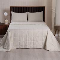 Kit Cobre Leito Colcha Speciale Queen Matelado Toque Acetinado 400 Fios 3 Peças Palha - 100% Poliéster - 2