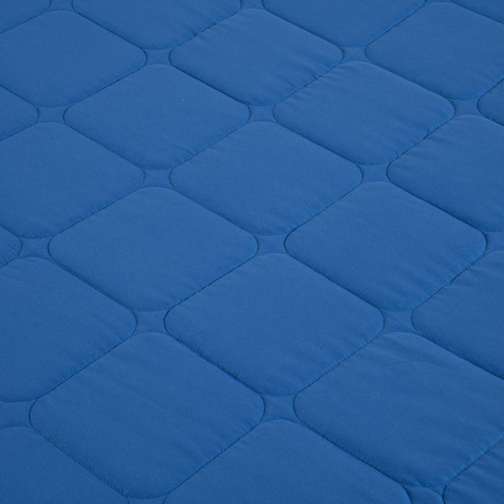 Kit Cobre Leito Colcha Speciale Queen Matelado Toque Acetinado 400 Fios 3 Peças Azul Royal - 100% Poliéster - 6