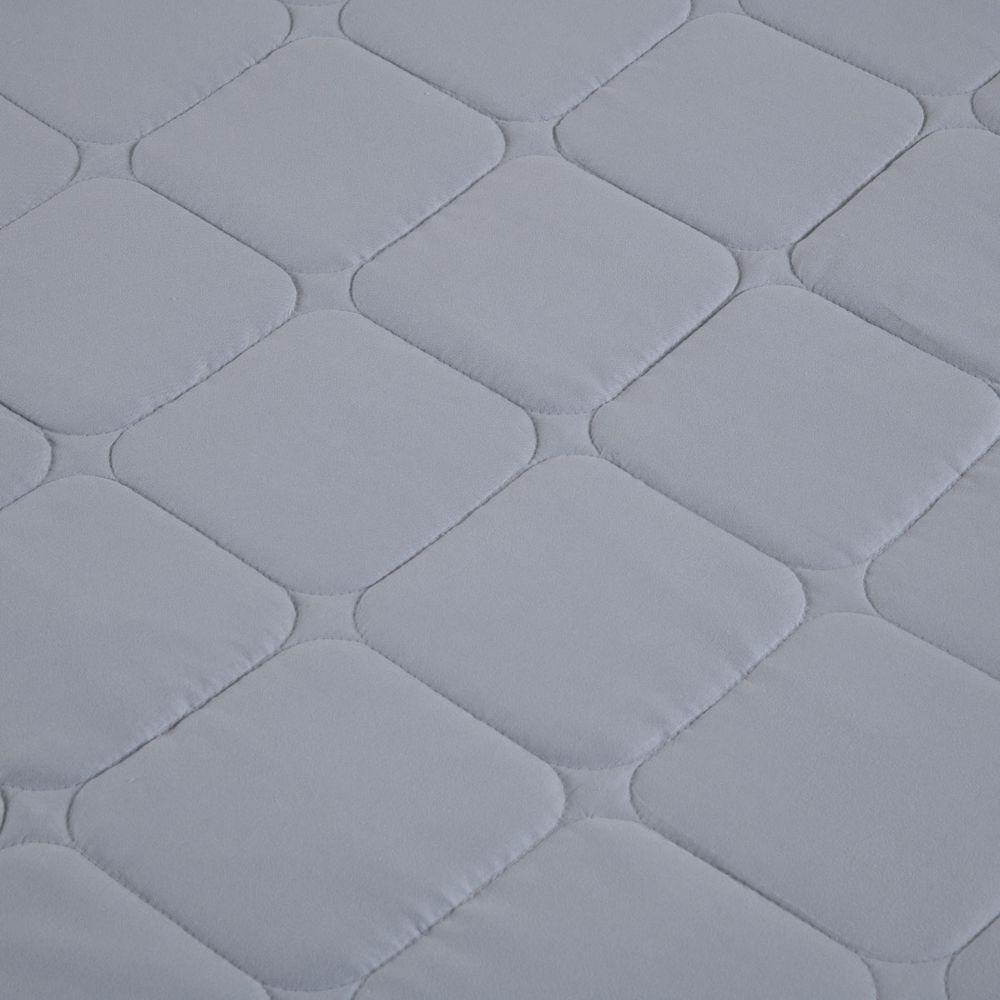 Kit Cobre Leito Colcha Speciale Queen Matelado Toque Acetinado 400 Fios 3 Peças Cinza - 100% Poliéster - 6