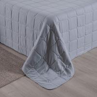 Kit Cobre Leito Colcha Speciale Queen Matelado Toque Acetinado 400 Fios 3 Peças Cinza - 100% Poliéster - 7