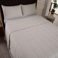 Kit Cobre Leito Colcha Speciale Casal Matelado Toque Acetinado 400 Fios 3 Peças Palha - 100% Poliéster - 3