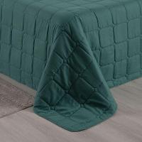 Kit Cobre Leito Colcha Speciale Casal Matelado Toque Acetinado 400 Fios 3 Peças Verde - 100% Poliéster - 7