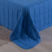 Kit Cobre Leito Colcha Speciale King Matelado Toque Acetinado 400 Fios 3 Peças Azul Royal - 100% Poliéster - 7