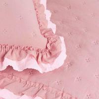 Kit Cobre Leito Colcha Lilian Queen 3 Peças Matelado Dupla Face Micropercal 200 Fios - Rosa - 100% Poliéster - 5