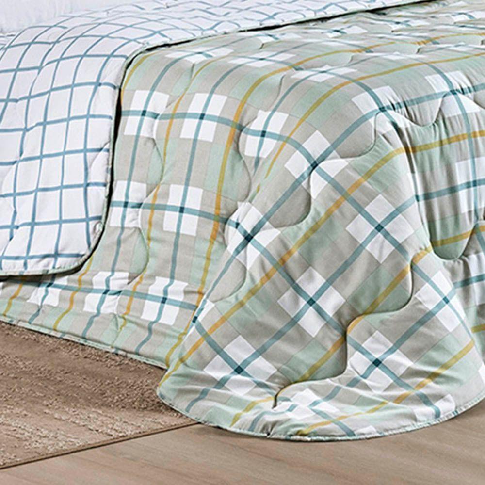 Edredom Benim Queen 01 Peça Micropercal 400 Fios Dupla Face Estampado - York - 100% Poliéster - 3