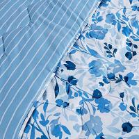 Edredom Benim Queen 01 Peça Micropercal 400 Fios Dupla Face Estampado - Loli Azul Floral - 100% Poliéster - 4