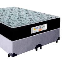 Cama Box Queen Bipartido Suede + Colchão Molas Ensacadas Sereneprime Sonnolux 158x198x65 Cinza - 6