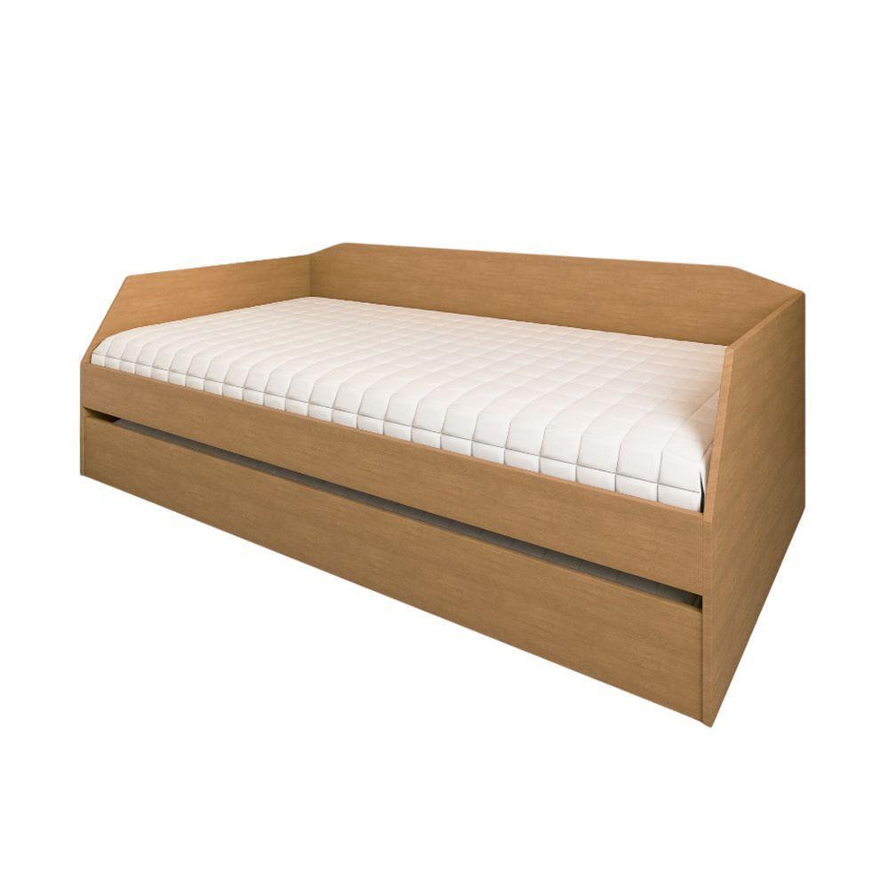 Cama Com Cama Auxiliar Com Rodízio Solteiro E Infantil Em Mdf Premium Duo Amendoa - 5