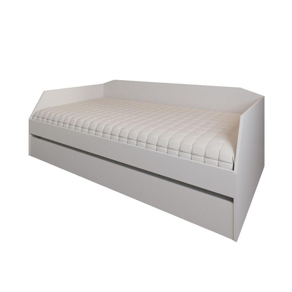 Cama Com Cama Auxiliar Com Rodízio Solteiro E Infantil Em Mdf Premium Duo Branco - 5