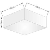 Plafon Quadrado Vivare Md-3002 Cúpula Em Tecido 15/50x50cm - Bivolt Café 127/220v - 2