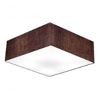 Plafon Quadrado Vivare Md-3002 Cúpula Em Tecido 15/50x50cm - Bivolt Café 127/220v - 3