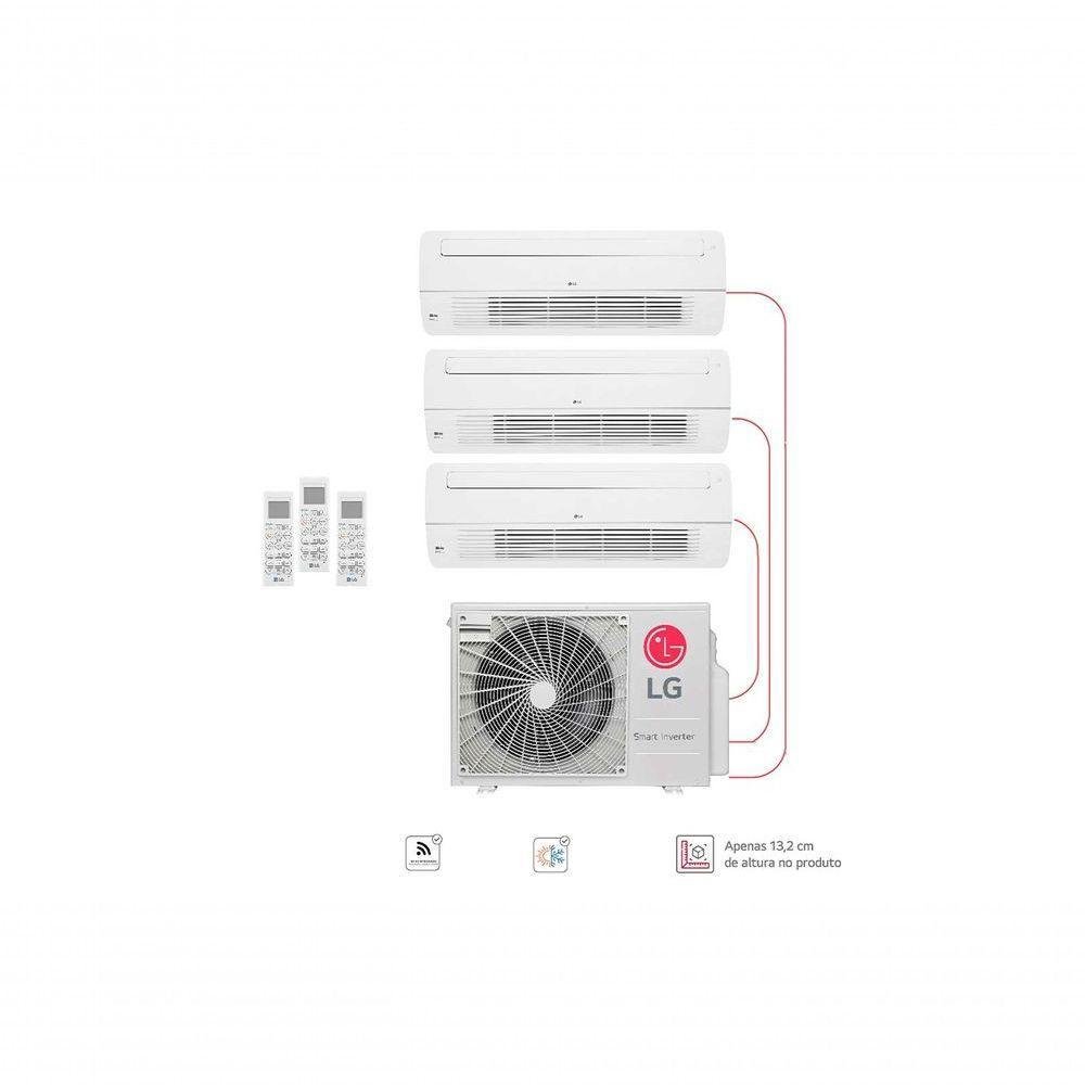 Ar Condicionado Multi Split LG 3 Ambientes (Cassete 1 Via 1x9, 2x12) - Quente/Frio Wi-Fi 220V - 2