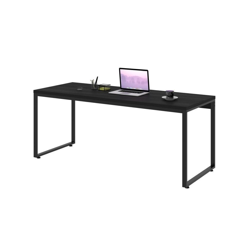 Mesa Kuadra Diretor 180x70x75cm Preto Ônix Estrutura Preta - 5