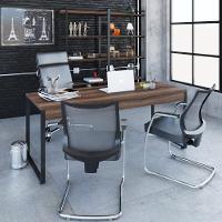 Mesa Kuadra Diretor 180x70x75cm Nogal Estrutura Preta - 3