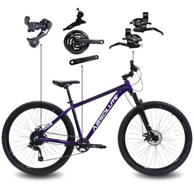 Bicicleta Aro 29 Absolute 21 Marchas Quadro Alumínio Freio A Disco Mtb - Roxo - 17 Roxo