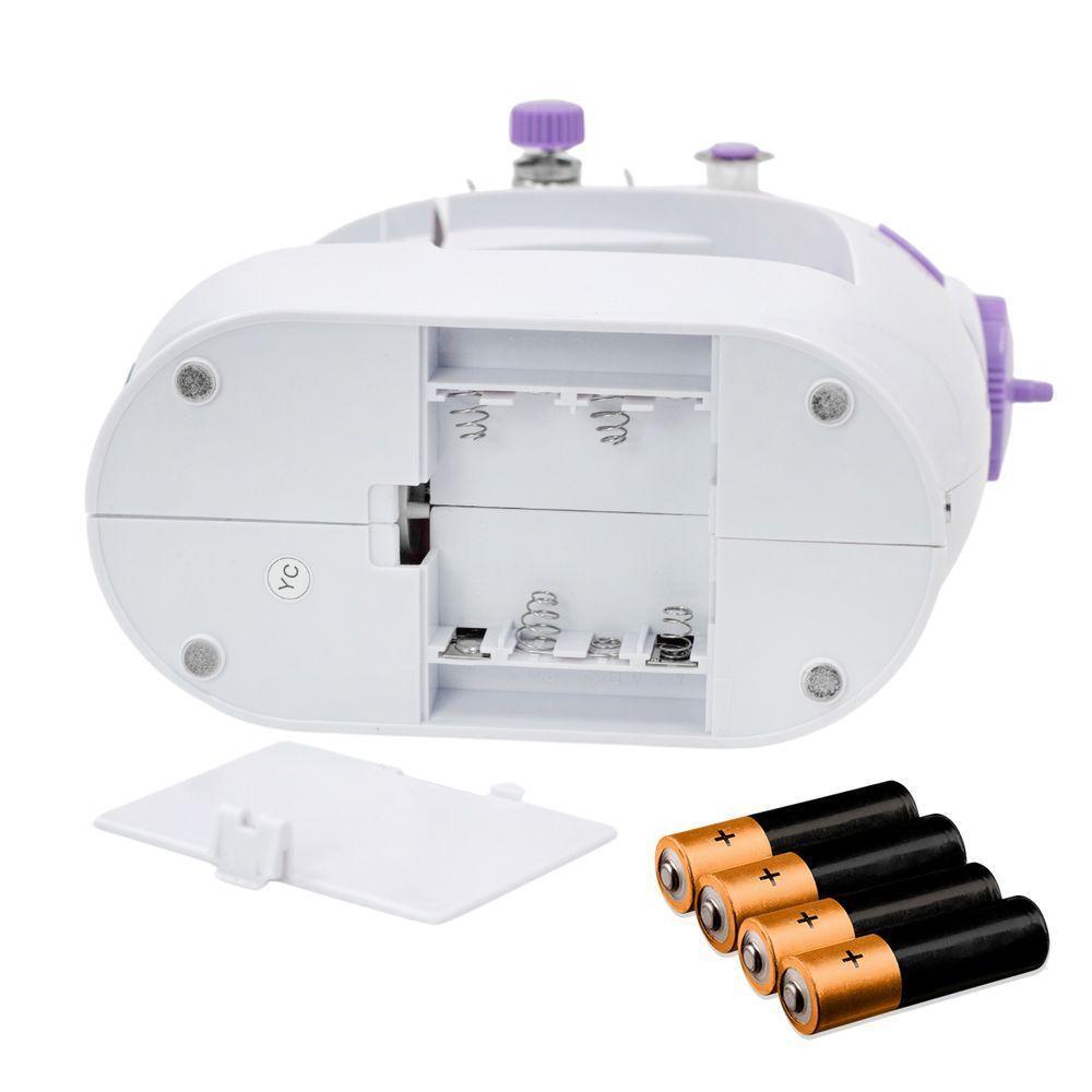 Mini Máquina De Costura Reta Portátil Bivolt Doméstica Compacta Branco - 4