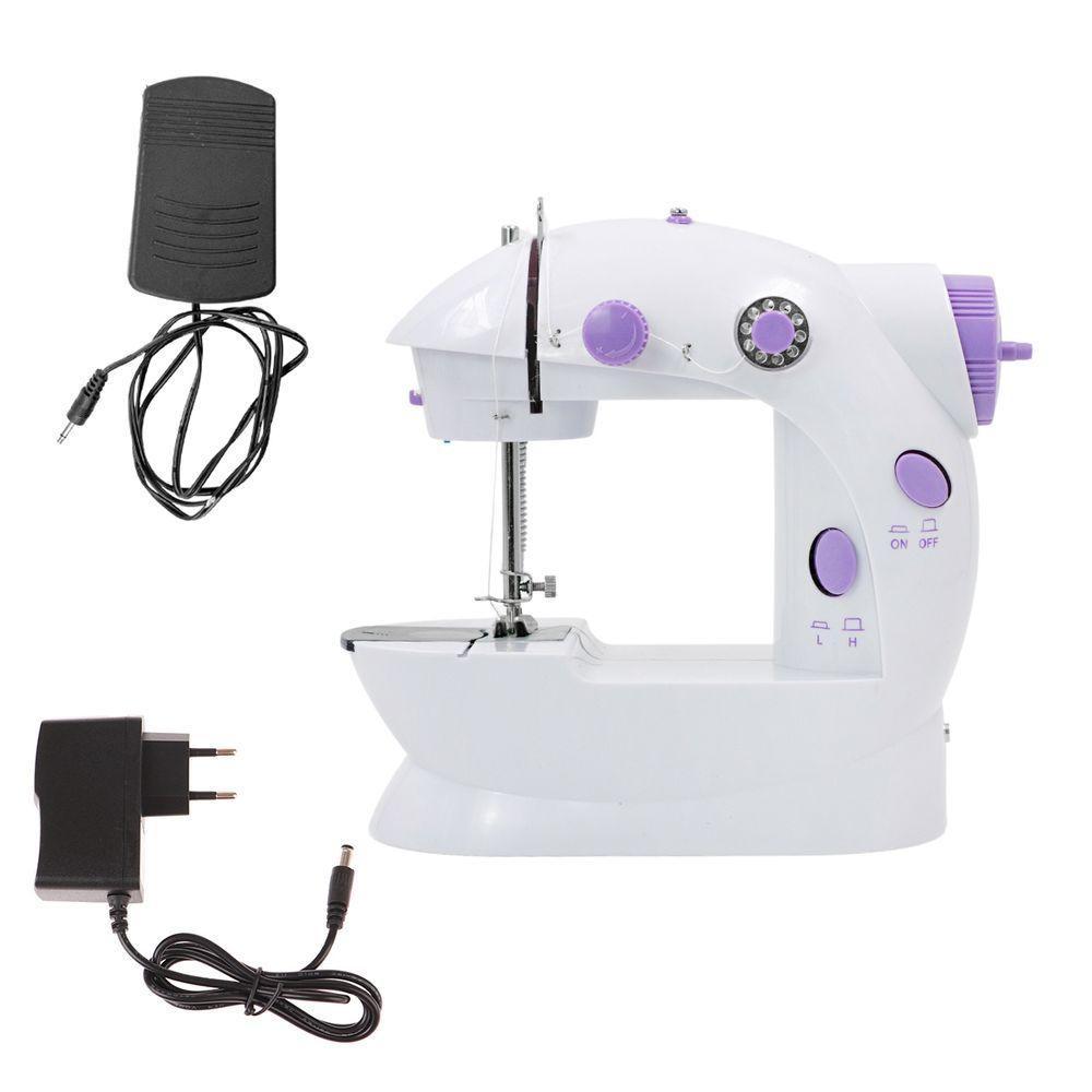 Mini Máquina De Costura Reta Portátil Bivolt Doméstica Compacta Branco - 5