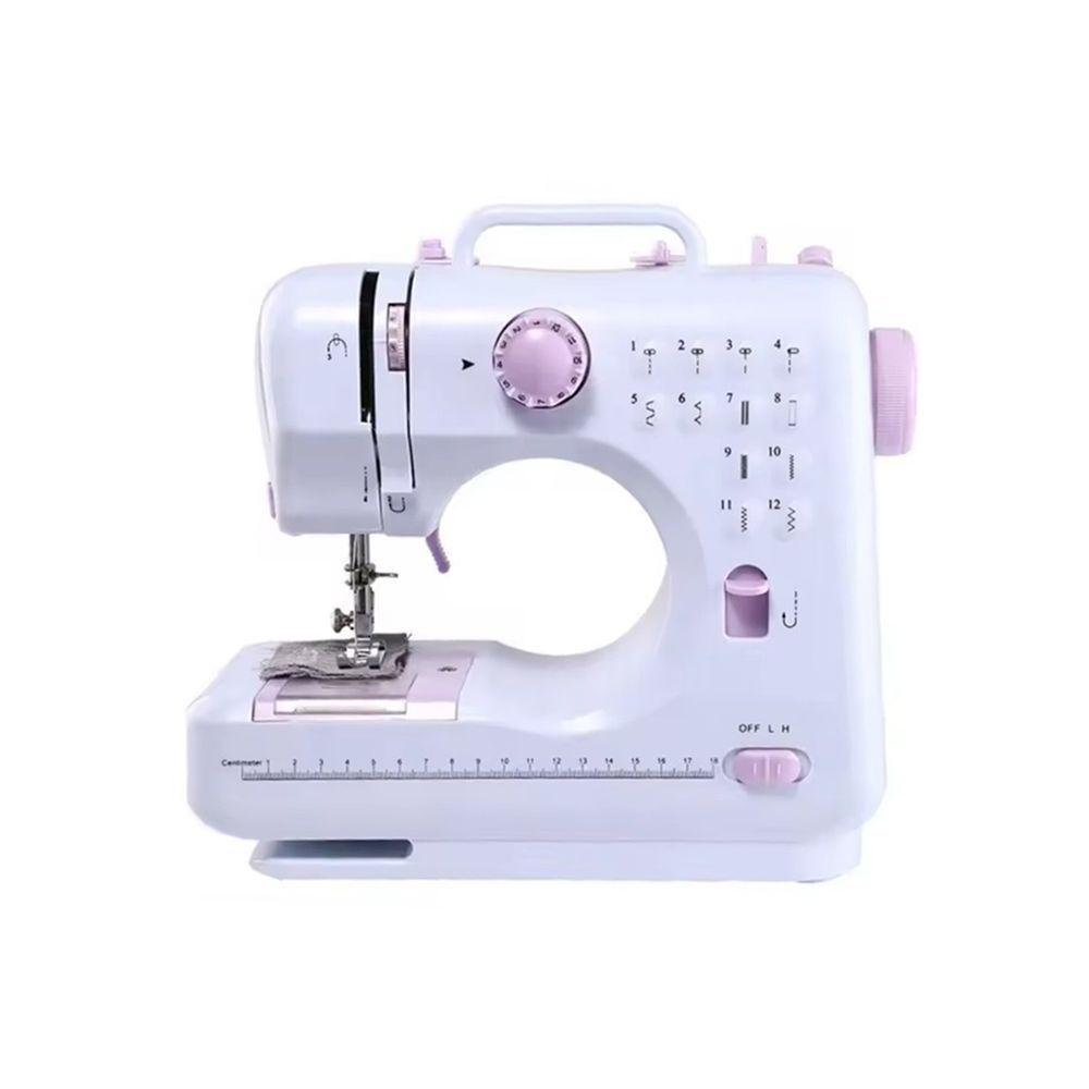 Mini Máquina De Costura 12 Pontos Portátil Tomada Pilha Branco - 1
