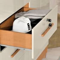 Guarda-roupa Casal 6 Portas 3 Gavetas Com Chave Mumbai Mdp Nature/off White - 3