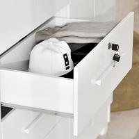 Guarda-roupa Casal 6 Portas 3 Gavetas Com Chave Mumbai Mdp Branco - 3