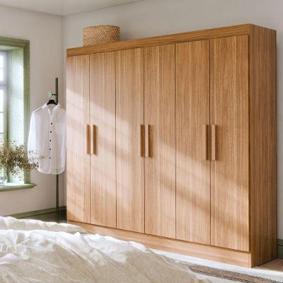 Guarda Roupa Casal 6 Portas Itália Com 2 Gavetas E Cabideiro Nature