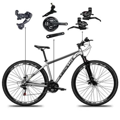 Bicicleta Aro 29 Absolute 21 Marchas Quadro Alumínio Freio A Disco Mtb - Cinza - 21 Cinza
